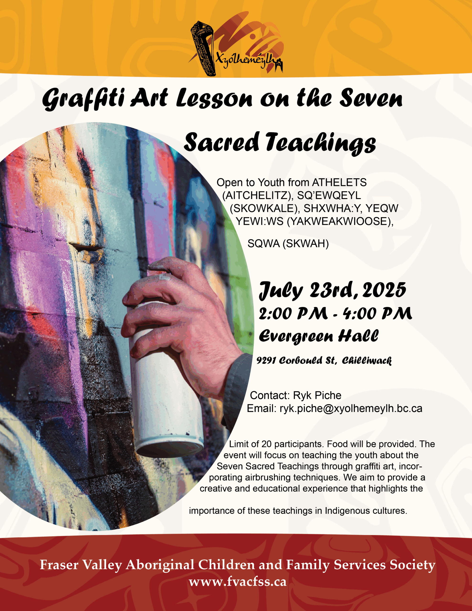 Graffiti Art Lesson on the Seven Sacred Teachings - FVACFSS